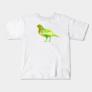 Bobwhite Critter - Watercolor Background Kids T-Shirt